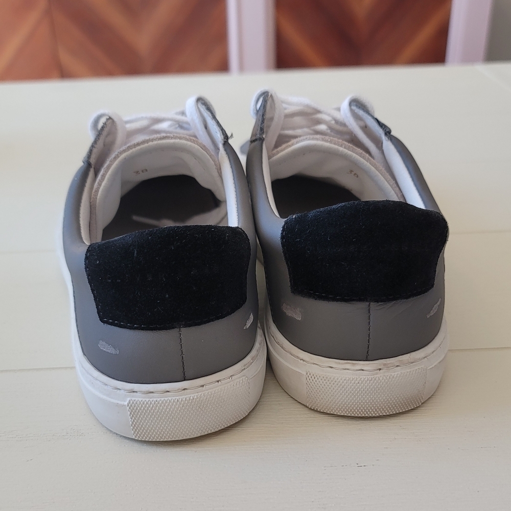 Oliver Cabell Gray and White Sneakers - Picture 9 of 12